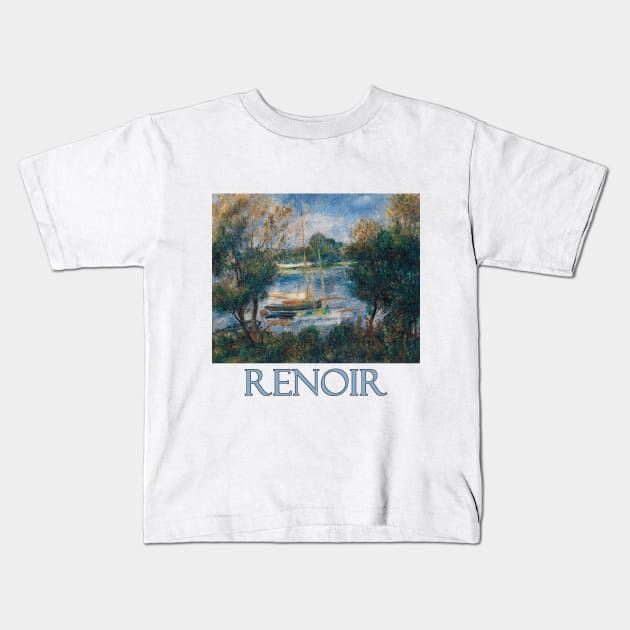 The Seine at Argenteuil by Pierre Auguste Renoir Kids T-Shirt by Naves